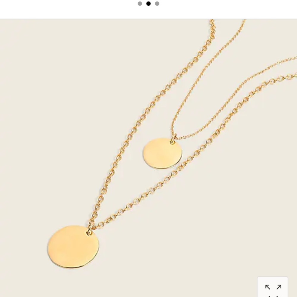 J. Crew layered coin necklace